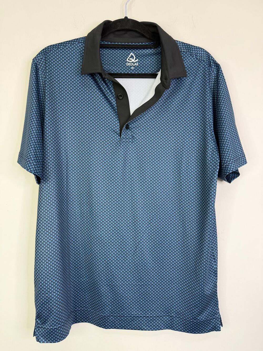 Deolax Men’s Blue Golf Polo Shirt Size Medium